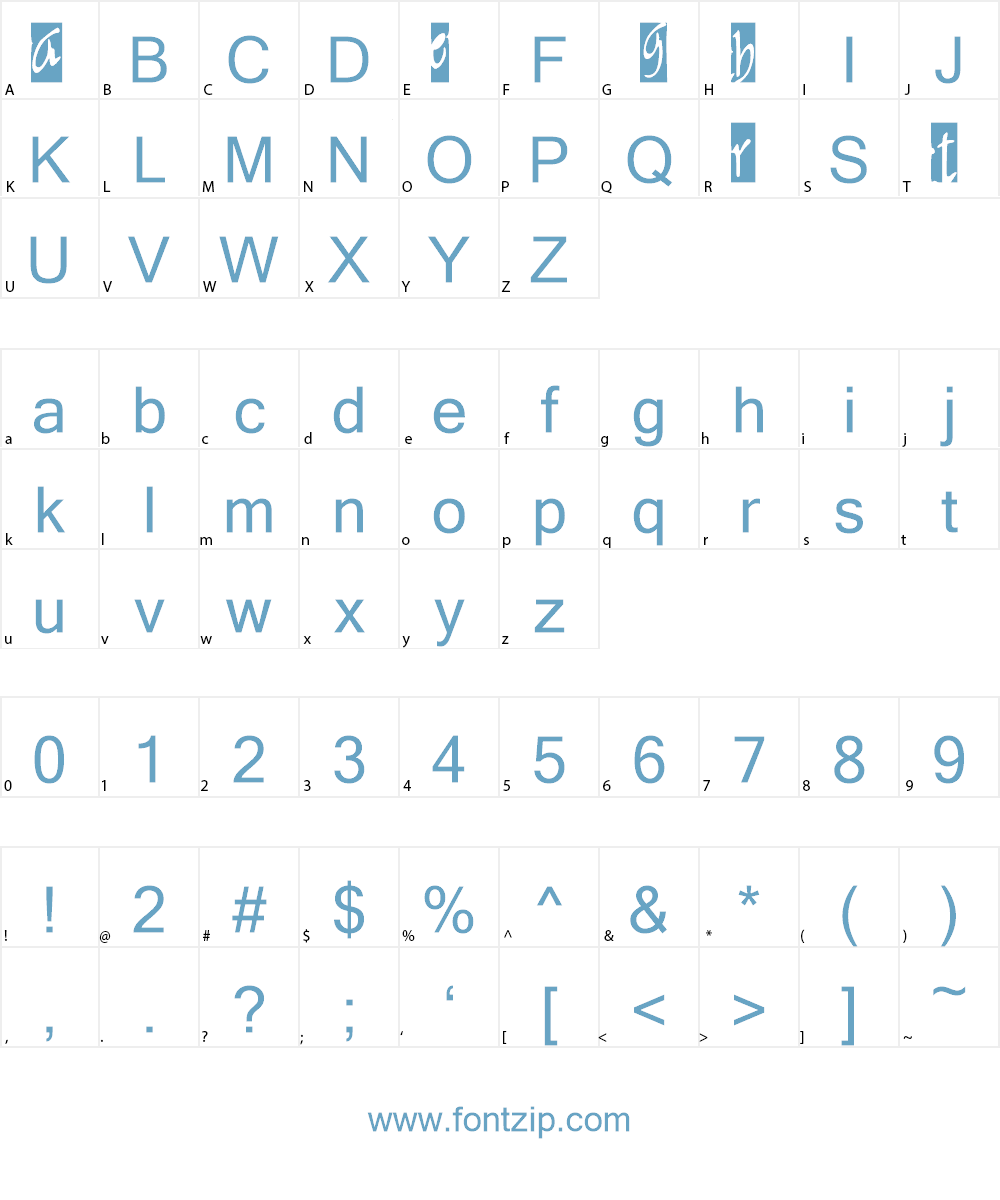 Gather Comprehensive Font Character